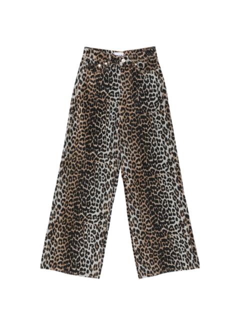 GANNI leopard-print trousers