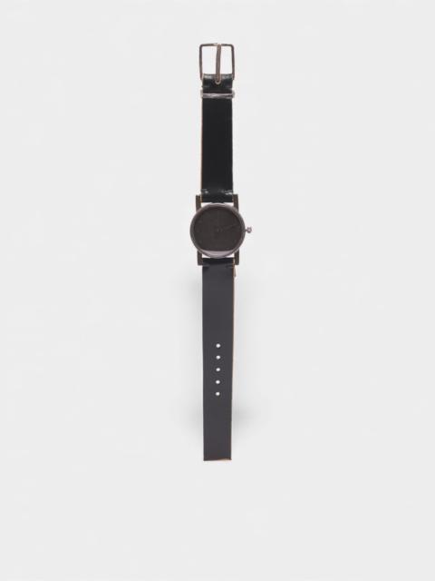 Taichi Murakami 12H Sterling Silver Cordovan Leather Watch