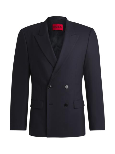HUGO SLIM-FIT JACKET IN WOOL STRETCH POPLIN