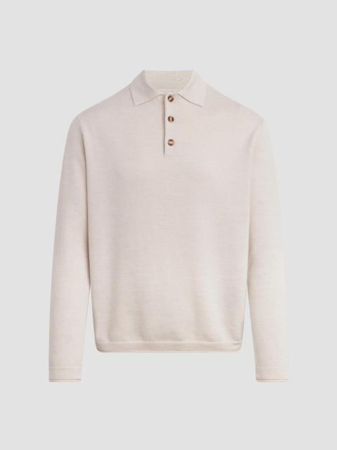 Joe's Jeans Men's Merino Wool Polo Sweater - Ancient Scroll