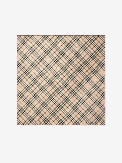 Check Silk Scarf