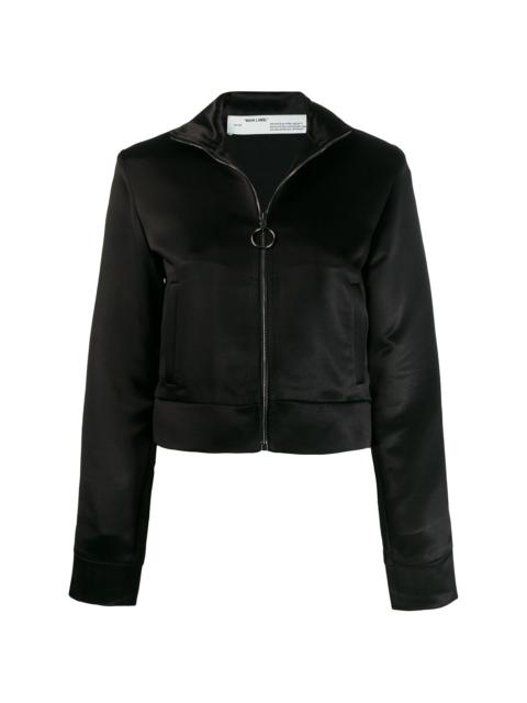 Off-White contrast stripe zip-front jacket