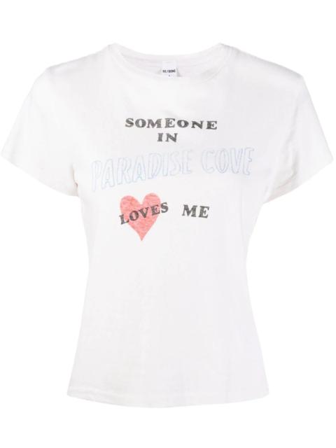 RE/DONE slogan-print cotton T-shirt