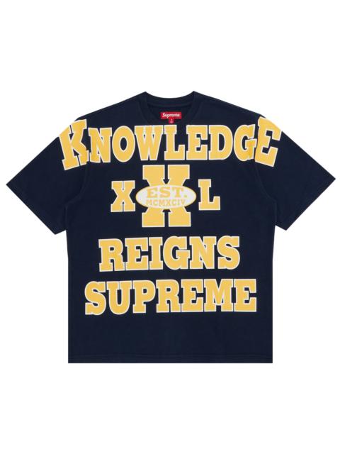 Supreme Overprint Knowledge Short-Sleeve Top 'Navy'