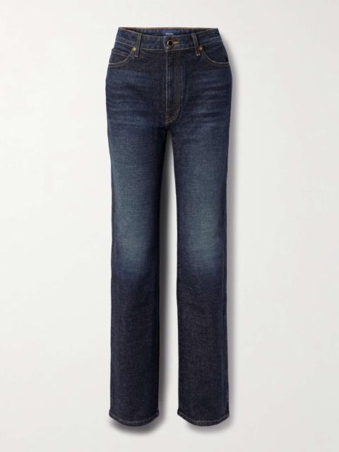 KHAITE Danielle high-rise straight-leg jeans Dark denim