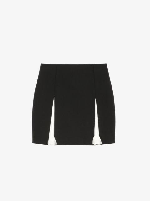 Givenchy MINI SKIRT IN WOOL AND MOHAIR WITH CONTRASTED INSERTS