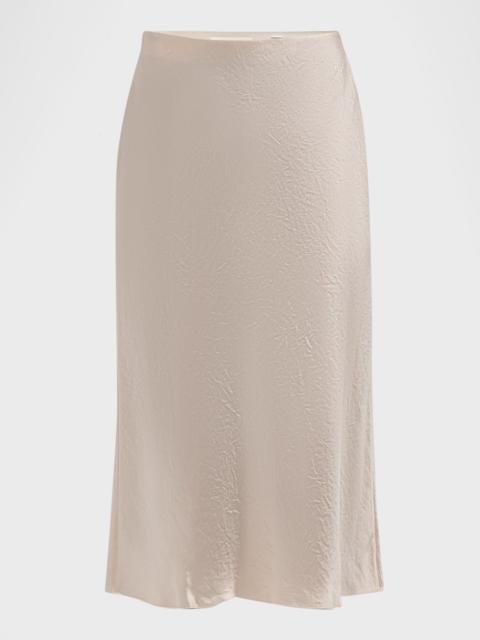Vince Satin Slip Midi Skirt