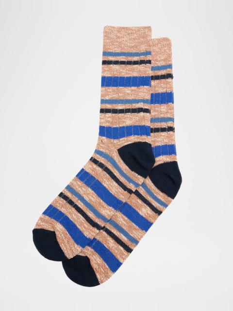 Paul Smith Men's Odin Chunky Ribbed Mid-Calf Socks