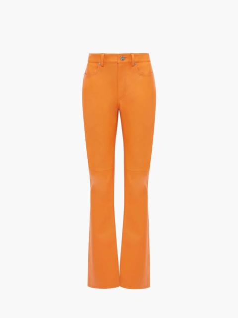 JW Anderson BOOTCUT LEATHER TROUSERS