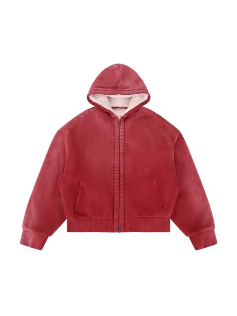 entire studios SHERPA HOOD RED CLAY