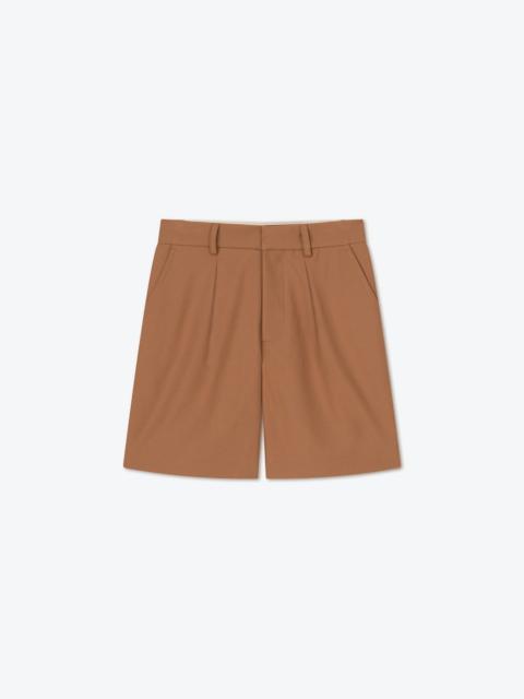 CALLEN - Structured twill shorts - Rust