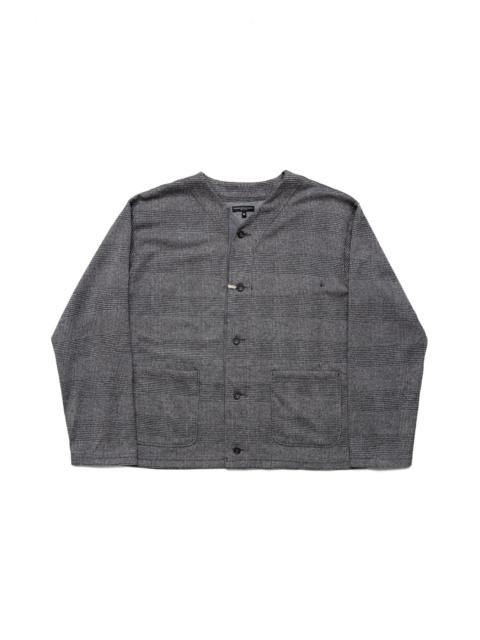 Knit Cardigan Glen Plaid Knit Jersey - Black/Grey