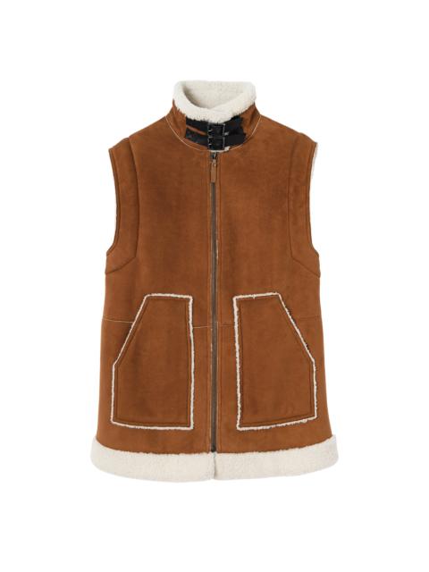 Longchamp Sleeveless jacket Cognac - Leather