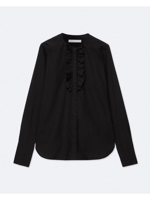 ALLSAINTS AMARA COTTON-BLEND RUFFLE SHIRT