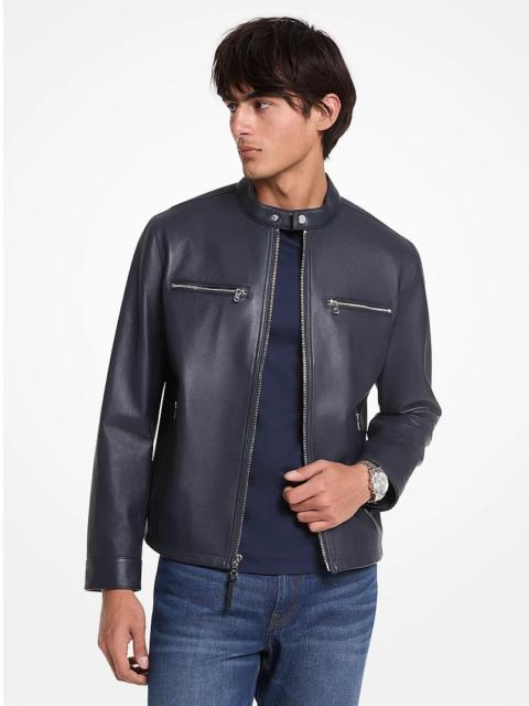 MICHAEL KORS Leather Moto Jacket