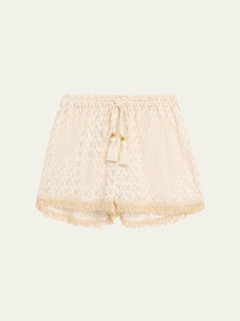 RAMY BROOK Mina Zig-Zag Knit Shorts