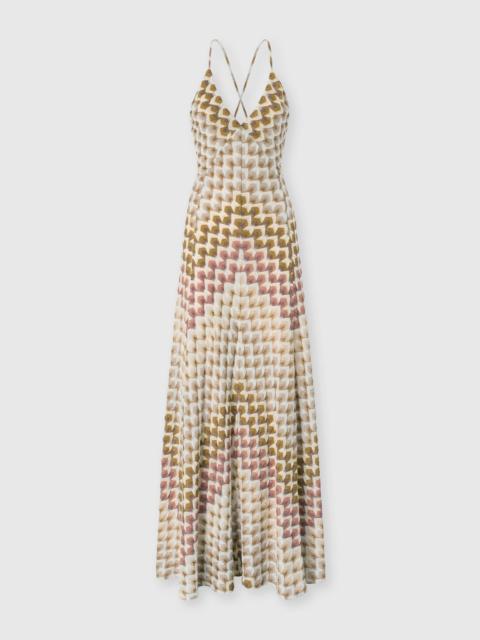 Missoni Long viscose lamé dress with crossed straps