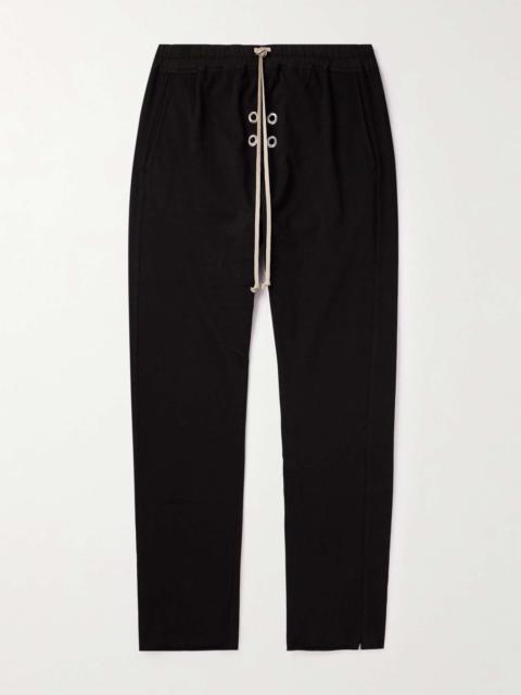 Berlin Eyelet-Embellished Cotton-Jersey Drawstring Trousers