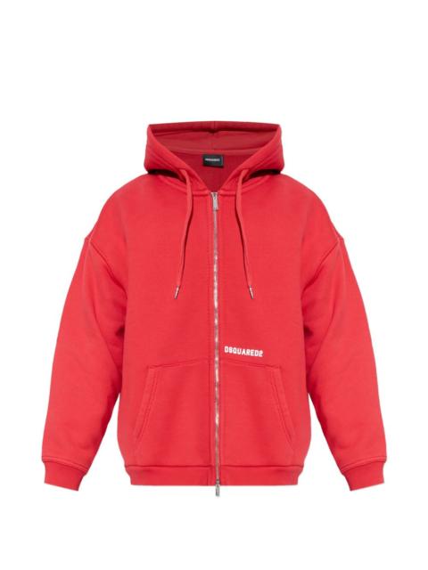 DSQUARED2 logo-embroidered hoodie
