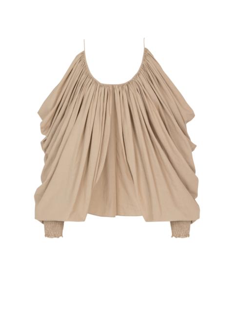 Balmain Strappy cotton blouse