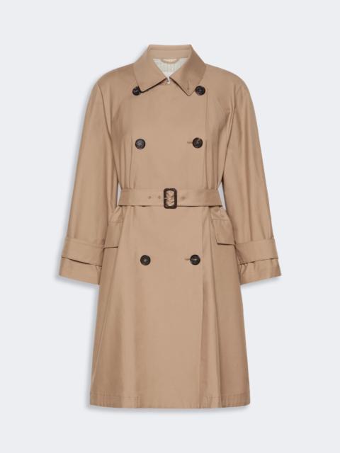 Max Mara ALESSIO Double-breasted trench coat in water-repellent twill - CAMEL