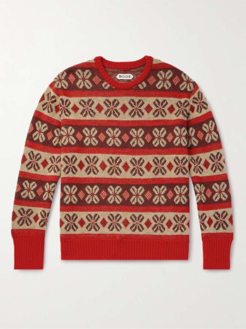 BODE Begonia Wool-Jacquard Sweater