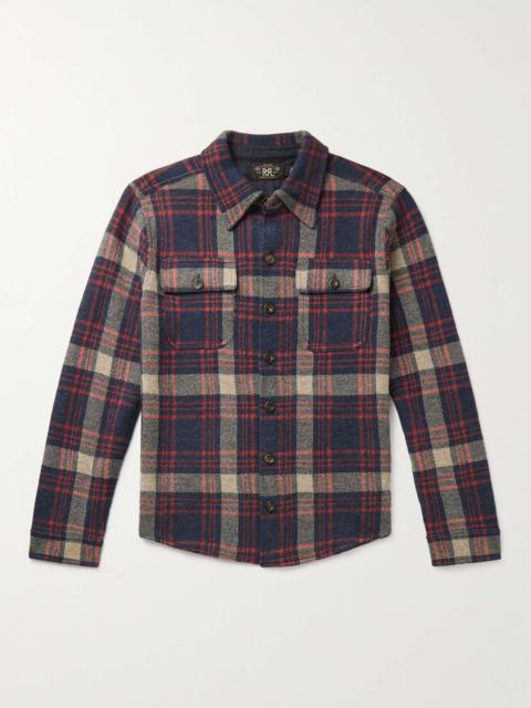 RRL by Ralph Lauren Matlock Checked Wool, Linen and Cashmere-Blend Shirt