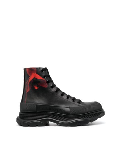 Alexander McQueen logo-debossed leather boots