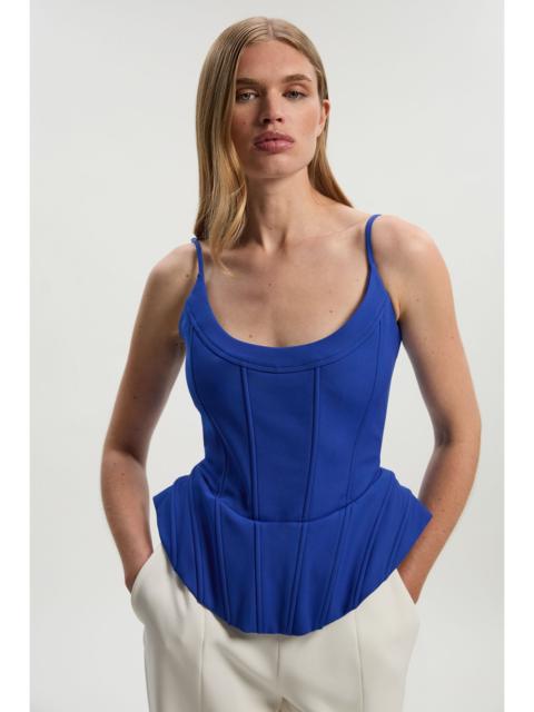 KAREN MILLEN Tailored Scuba Corset Bustier Top