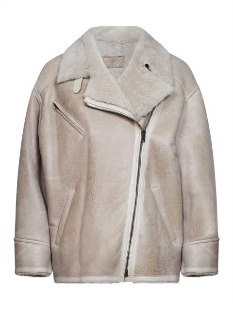 Isabel Marant Ecru Adelina-Gb sheepskin jacket