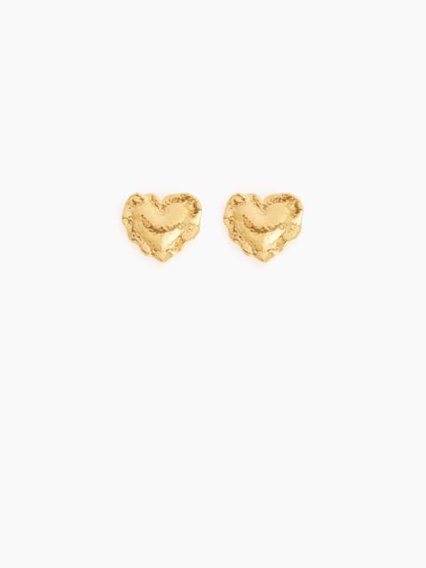 NINA RICCI SMALL HEART CUSHION EARRINGS