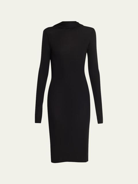 TOTEME Cocoon Cape Jersey Midi Dress