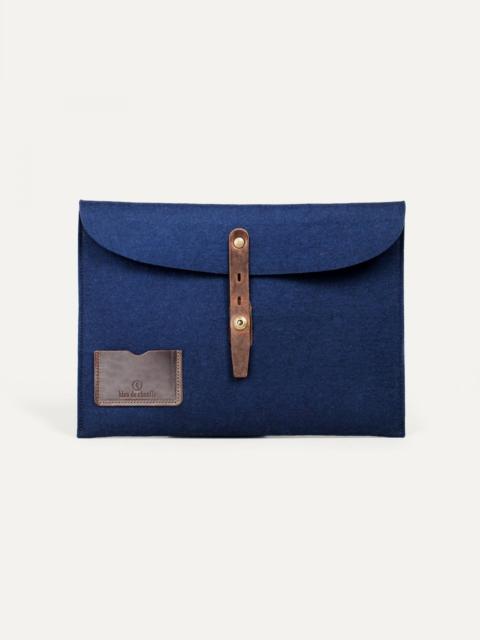 Bleu de Chauffe MISHA 13” LAPTOP SLEEVE  -  BLUE FELT