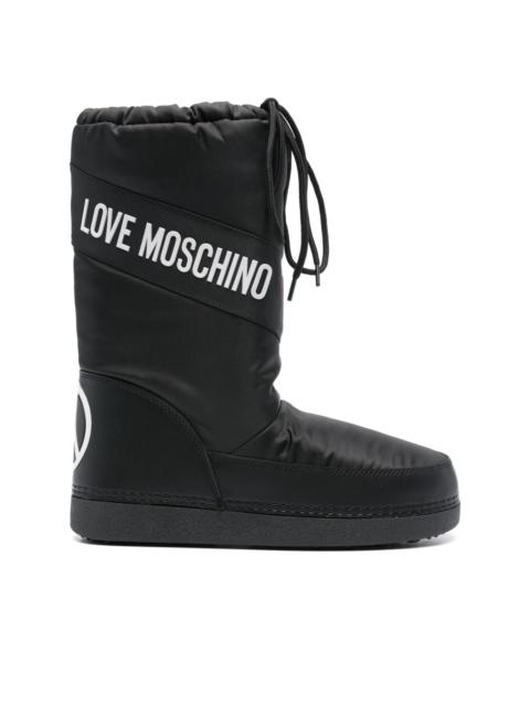 Moschino logo-rubberised ski boots