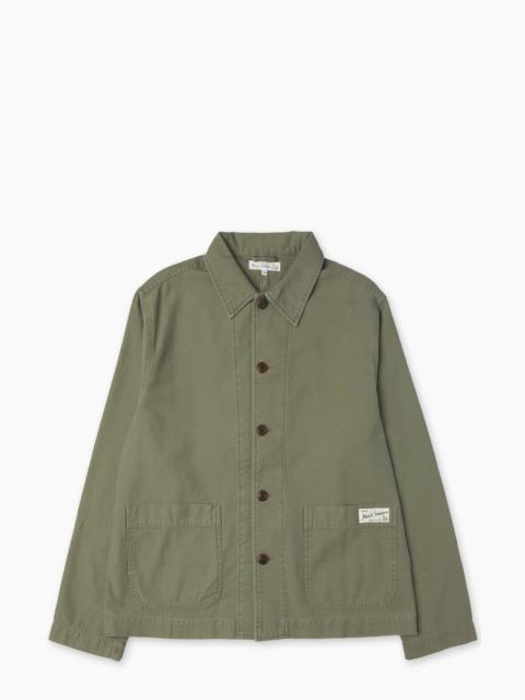 Merz b. Schwanen MERZ B. SCHWANEN JKT08SC SATEEN CANVAS CROPPED WORKERS JACKET ARMY