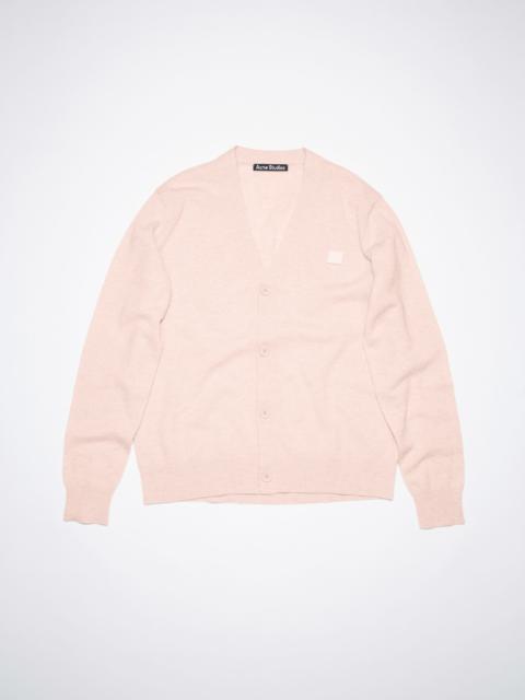 Acne Studios Wool v-neck sweater - Faded pink melange