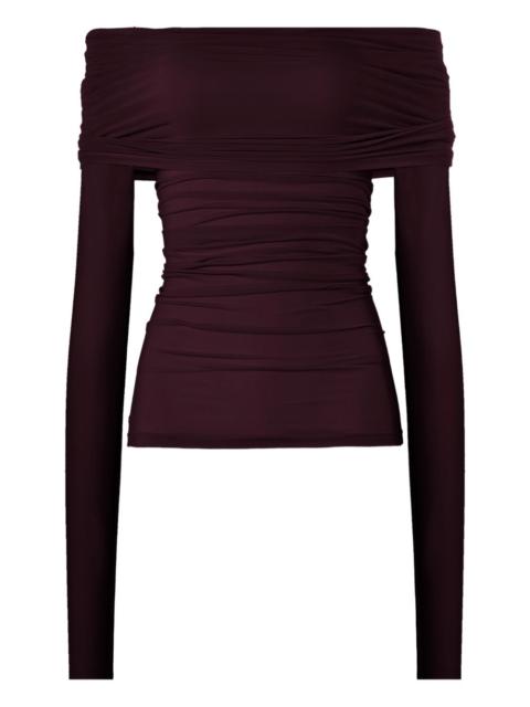 Wolford draped long-sleeve top