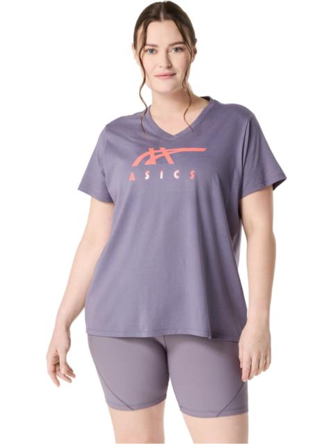 Asics WOMEN'S ASICS STRIPES V-NECK