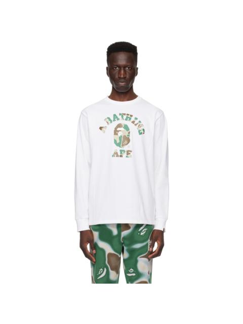 トップス APE Liquid Camo College Long Sleeve LIQUID CAMO COLLEGE L/S TEE MENS – us.bape.com