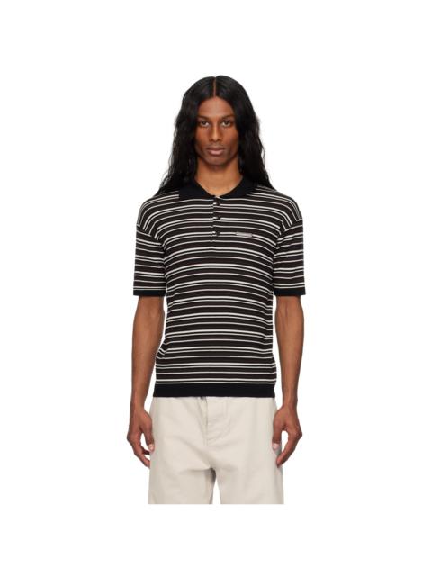 Andersson Bell Black & Brown Stripe Sweater Polo