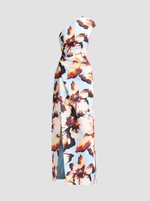 Monique Lhuillier Women's Floral Silk Faille One-Shoulder Gown - Breeze Multi