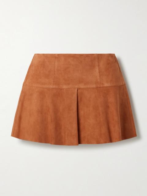 Isabel Marant Dilara Pleated Suede Mini Skirt
