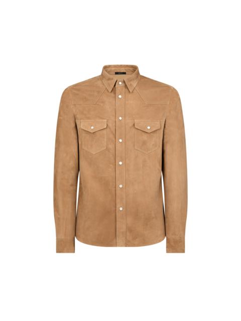 TOM FORD LIGHT SUEDE WESTERN SHIRT