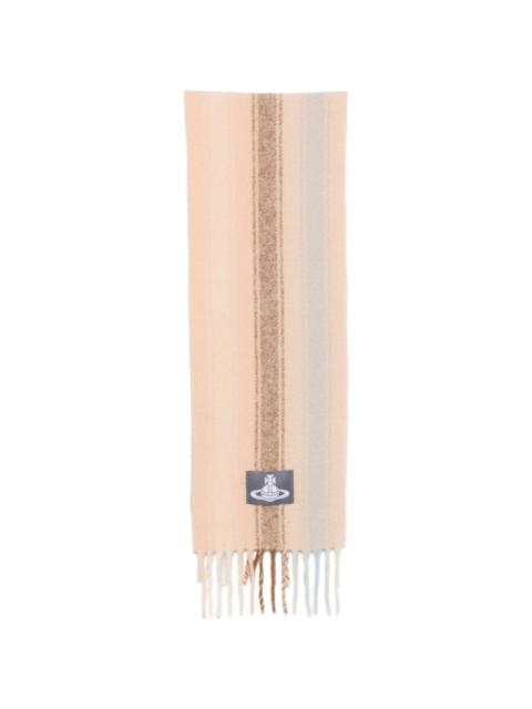 Vivienne Westwood Vivienne Westwood Orb-patch Striped Scarf