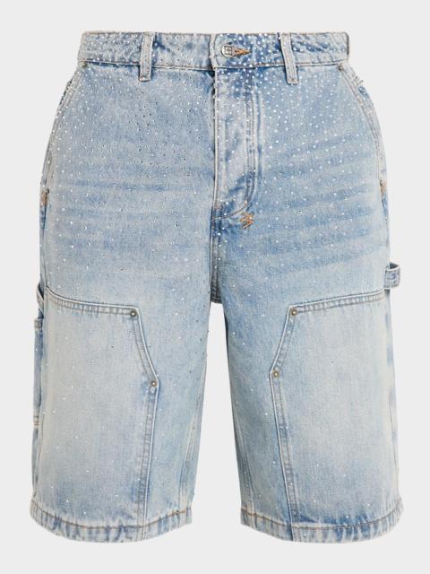 Ksubi Men's Maxx Operator Embellished Denim Shorts