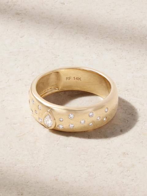 ROXANNE FIRST Cigar Constellation 14-karat Gold And Diamond Ring
