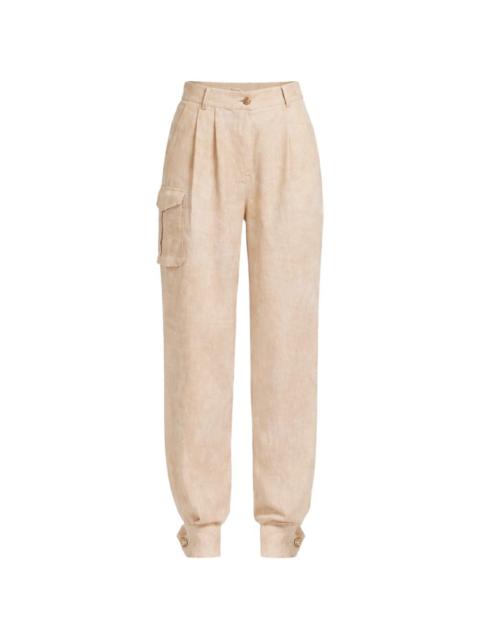 ELIE SAAB cargo linen trousers