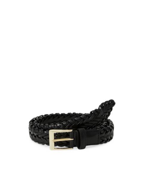 LARDINI braided leather belt