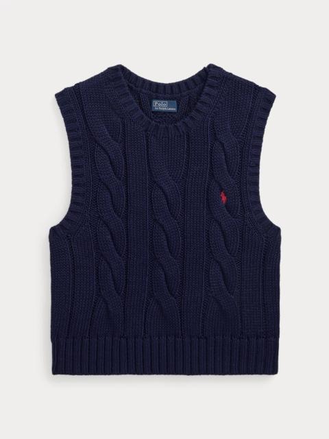 Polo Ralph Lauren Cable-Knit Cotton Cropped Vest