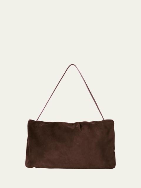 The Row Bourse XL Shoulder Bag in Suede
